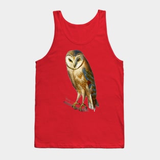 Vintage chouette effraie bird-owl Tank Top